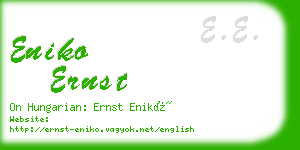 eniko ernst business card